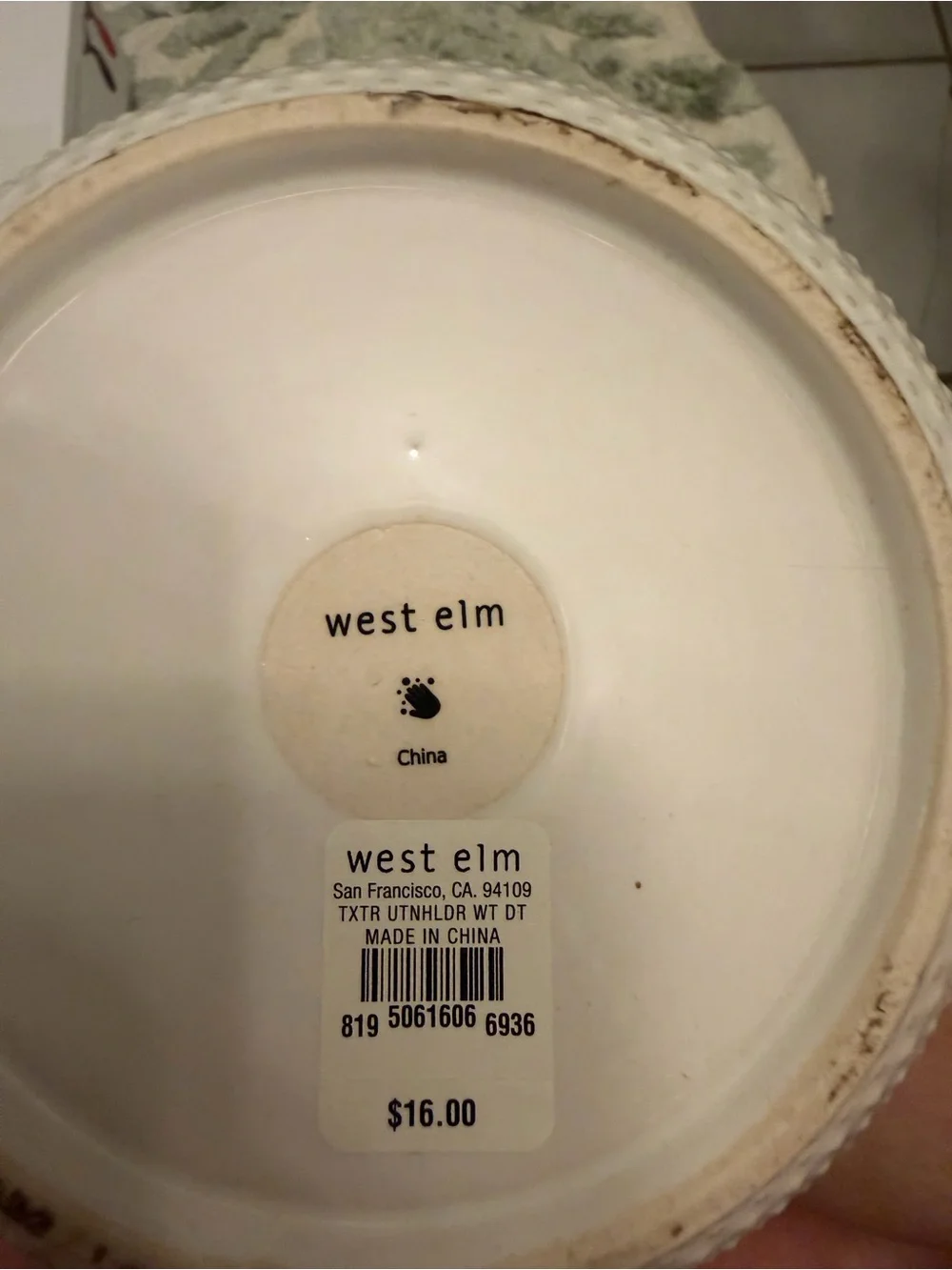 NWT West Elm Utensil Holder